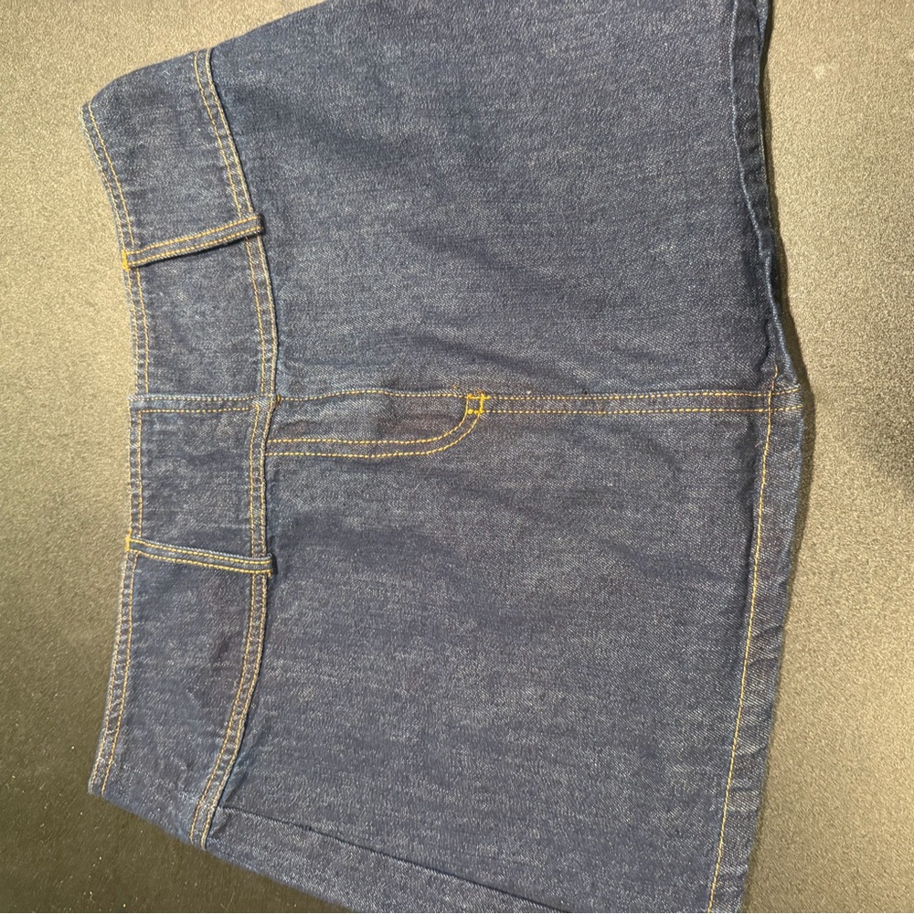 Classic Dark Blue Denim Mini Skirt